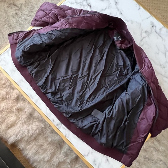 Women's a.n.a Lightweight Zip-up Bomber Jacket. Size: Medium. Color: Merlot - Picture 11 of 12